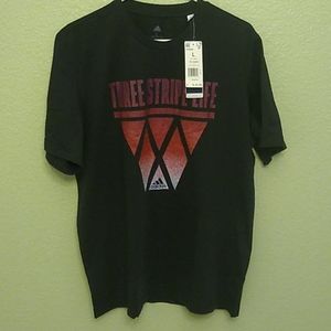 Adidas three stripes life hoops Tee